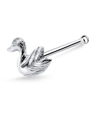 Duck Shaped Bone Nose Stud Silver NSKD-800